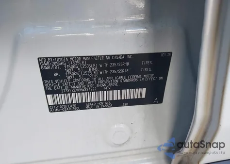 2017 Toyota Rav4 Limited z USA, uszkodzony, nr VIN 2T3YFREV8HW321222